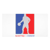 blue red basketball legend icon photo cards