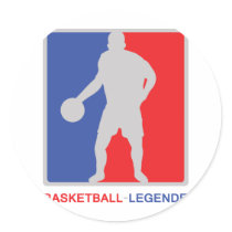 blue red basketball legend icon stickers
