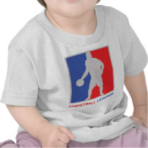 blue red basketball legend icon t-shirts