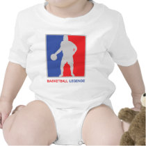 blue red basketball legend icon t-shirts