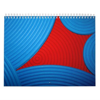 Blue & Red Calendar (July 2010 - June 2011) calendar