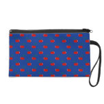 Blue red cherry pattern bagettes bags