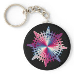 Blue Red Compass Key Chain