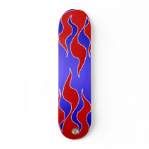 Blue & Red Flame Board skateboards by BulldogHavenNW Blue & Red Flame Board skateboards