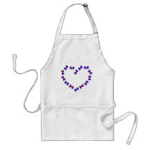 Blue & Red Heart Butterfiles Heart Aprons
