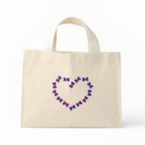 Blue & Red Heart Butterfiles Heart bags