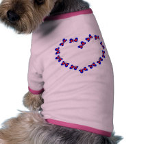 Blue & Red Heart Butterfiles Heart pet clothing