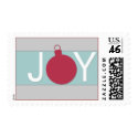 Blue & Red Joy Ornament Holiday Stamps