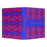 blue red pattern binders