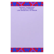 blue red pattern stationery by DonnaGraysonAbstract blue red pattern stationery