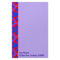 blue red pattern stationery by DonnaGraysonAbstract blue red pattern stationery