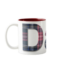 Blue & Red Plaid Dad mugs