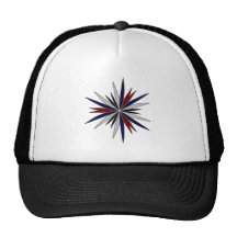 Blue / Red / White Star Design Hat