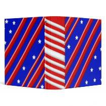 Blue Red White stripes and stars binders by binderific Blue Red White stripes and stars binders