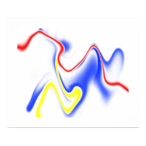 Blue Red Yellow Swirl 1 posters