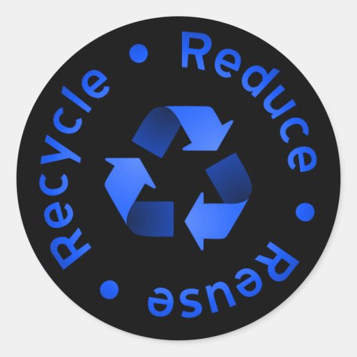 Reduce Reuse Recycle Symbol Stickers, Reduce Reuse Recycle Symbol