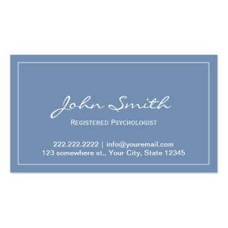 Blue Registered Psychologist Appointment Card Business Card Template