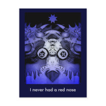 Blue reindeer postcards
