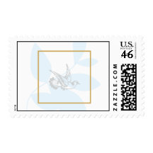 Blue Religious Postage Stamp