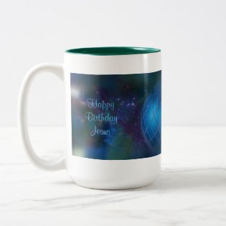 Blue Religious Saying Christmas Ornament Coffee Mug