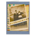 Blue Remember Altered Art Collage Card