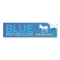 Blue Republican Bumper Sticker bumper stickers