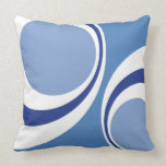 blue retro American MoJo Pillow