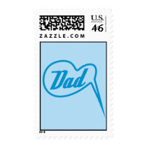 blue retro dad speech bubble stamp