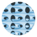 blue retro metal stickers