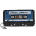 Blue Retro Mixtape Cassette Personalized Speaker doodle