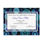 Blue Retro Targets Baby Shower Invitation