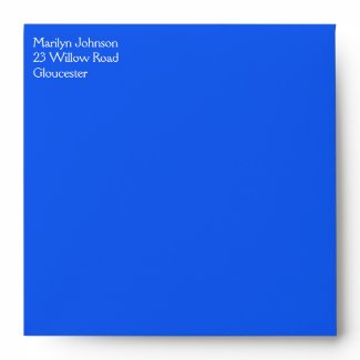 Blue Return Address Envelope for 5