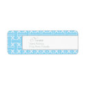 Blue Return Address Label label