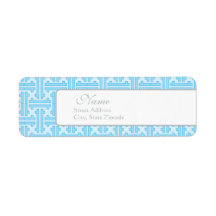 Blue Return Address Label
