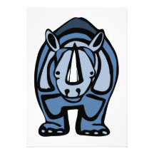 Blue Rhino Virus Custom Invitation
