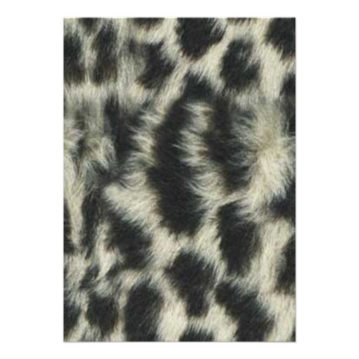 Blue Ribbon And Snow Leopard Graduation Invitation