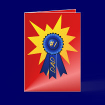 Blue Ribbon Dad with splash Card