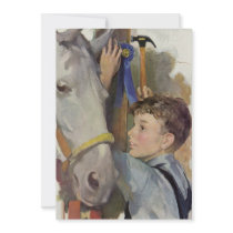 Blue Ribbon Horse invitations by YesterdayCafe Blue Ribbon Horse invitations