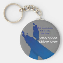 Blue Ribbon Logo Keychain
