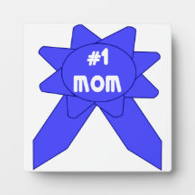 Blue Ribbon Mom #1 Display Plaques