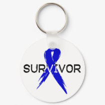 Blue Ribbon -Survivor keychains by HarvickDesigns Blue Ribbon -Survivor keychains