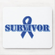 Blue Ribbon - Survivor mousepads by bbdesignsco Blue Ribbon - Survivor mousepads
