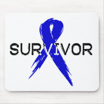 Blue Ribbon Survivor Mouse Pad