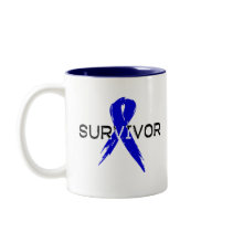 Blue Ribbon-Survivor Mugs