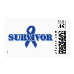 Blue Ribbon - Survivor Stamps