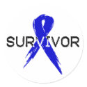 Blue Ribbon -Survivor stickers by HarvickDesigns Blue Ribbon -Survivor stickers
