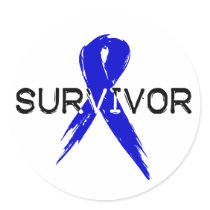 Blue Ribbon -Survivor stickers by HarvickDesigns Blue Ribbon -Survivor stickers
