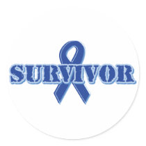 Blue Ribbon - Survivor stickers