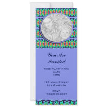 blue ribbons frame invitations