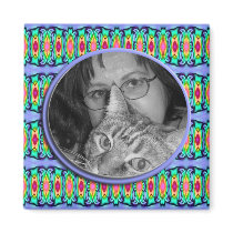 blue ribbons frame magnets